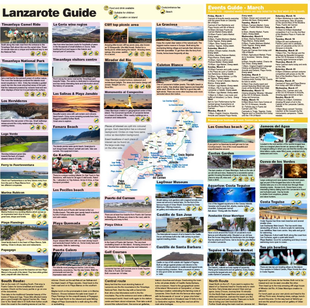 lanzarote guide map tourist guide march 2019 - Lanzarote Tourist Guide